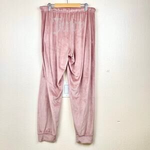 Juicy Couture Y2K 90s Womens Pajama Pants Sz M Velour‎ Bling Sequin Lounge Retro